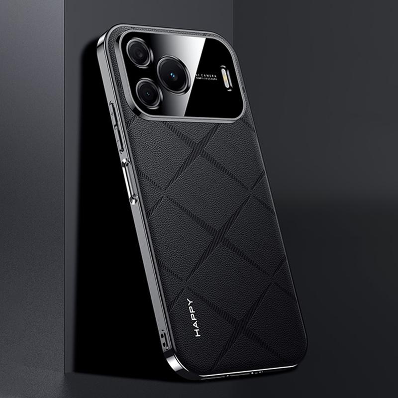 For Huawei nova 16 SE 5G Plain Leather PC Phone Case - Black - EDA006468236A