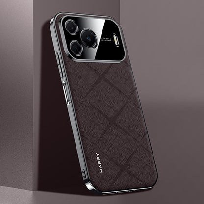 For Huawei nova 16 SE 5G Plain Leather PC Phone Case - Brown - EDA006468236E