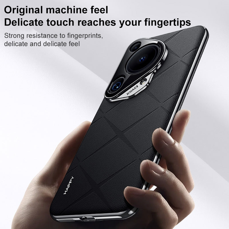 For Huawei nova 16 SE 5G Plain Leather PC Phone Case - Black - EDA006468236A