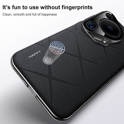 For Huawei nova 16 SE 5G Plain Leather PC Phone Case - Black - EDA006468236A