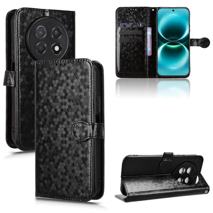 For Huawei nova 15 max Honeycomb Dot Texture Leather Phone Case - Black - EDA006474524A