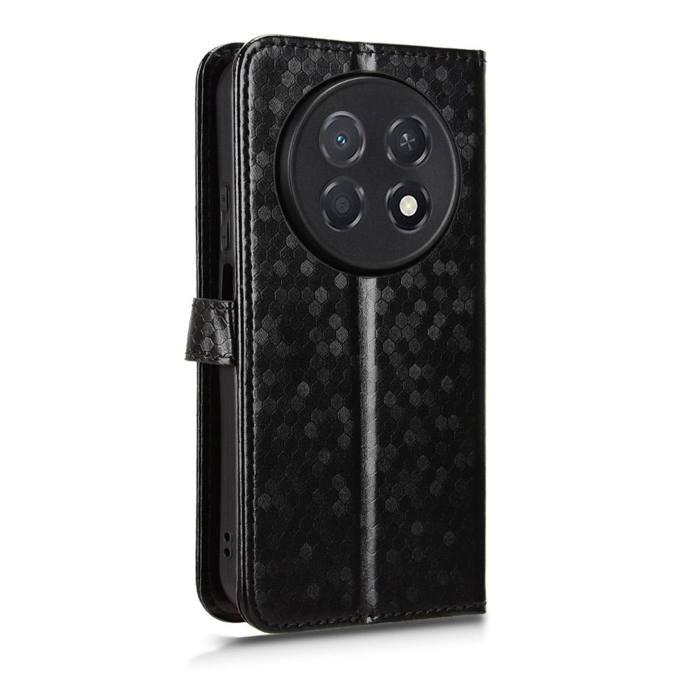 For Huawei nova 15 max Honeycomb Dot Texture Leather Phone Case - Black - EDA006474524A