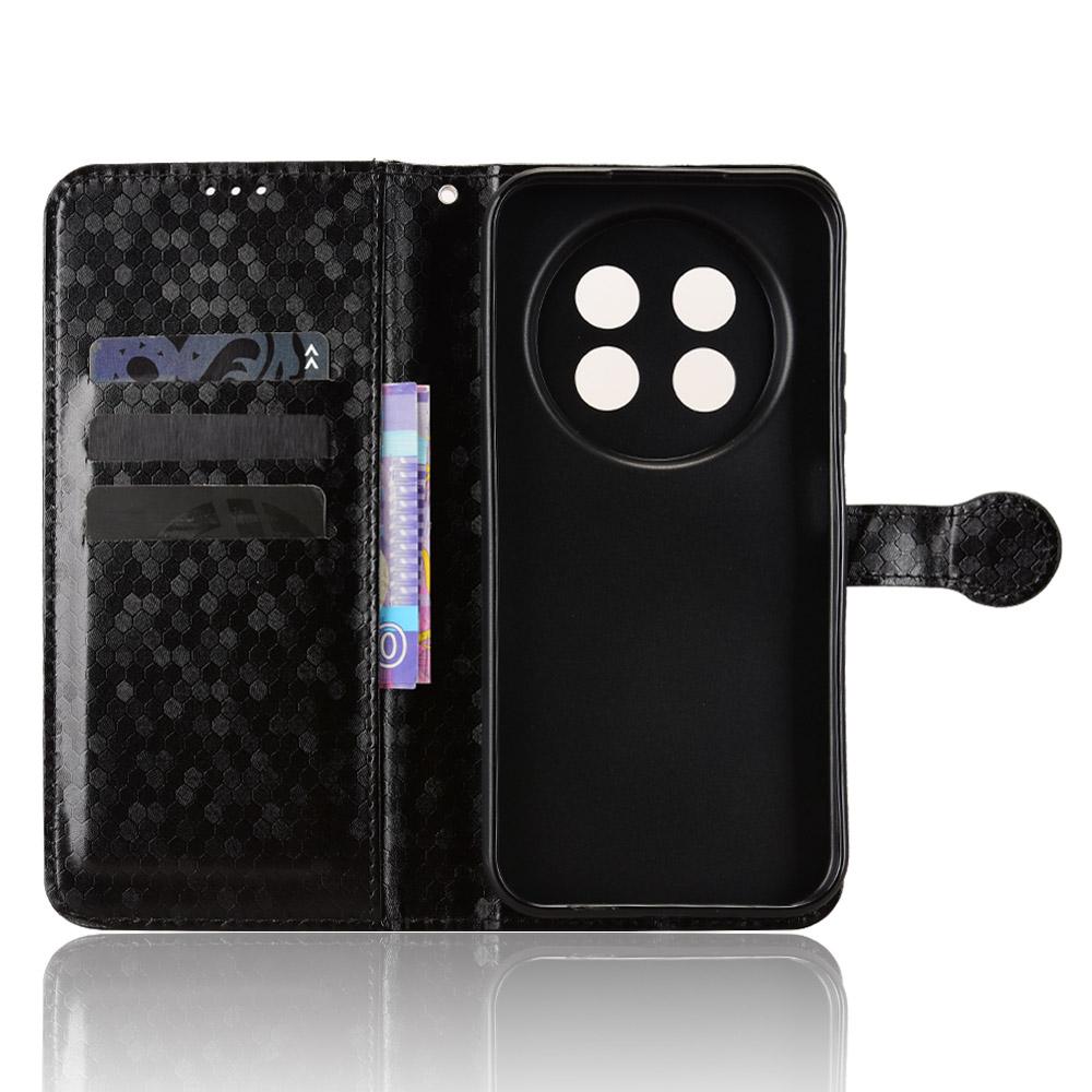 For Huawei nova 15 max Honeycomb Dot Texture Leather Phone Case - Black - EDA006474524A