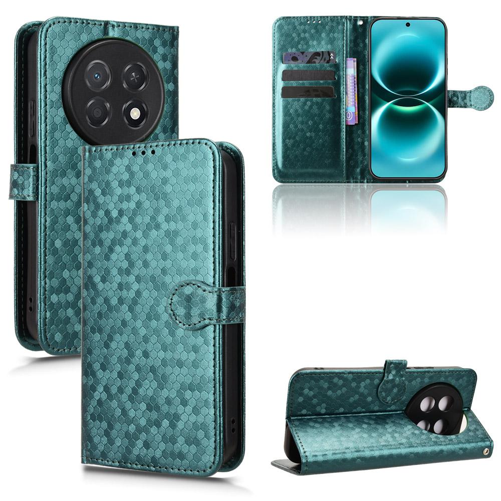 For Huawei nova 15 max Honeycomb Dot Texture Leather Phone Case - Green - EDA006474524D