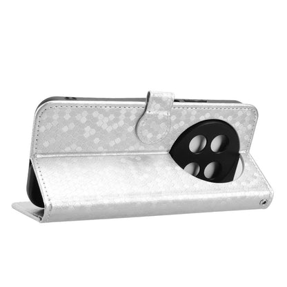 For Huawei nova 15 max Honeycomb Dot Texture Leather Phone Case - Silver - EDA006474524E