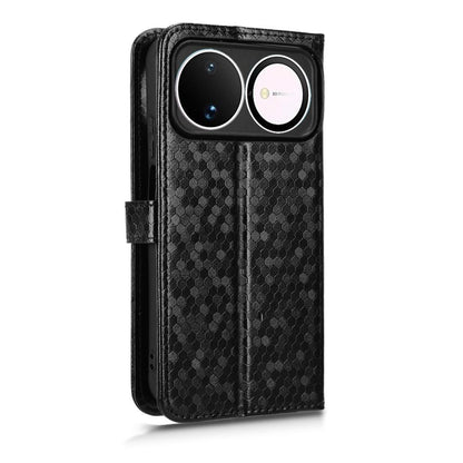 For Huawei nova 16 5G Honeycomb Dot Texture Leather Phone Case - Black - EDA006474526A