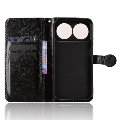 For Huawei nova 16 5G Honeycomb Dot Texture Leather Phone Case - Black - EDA006474526A