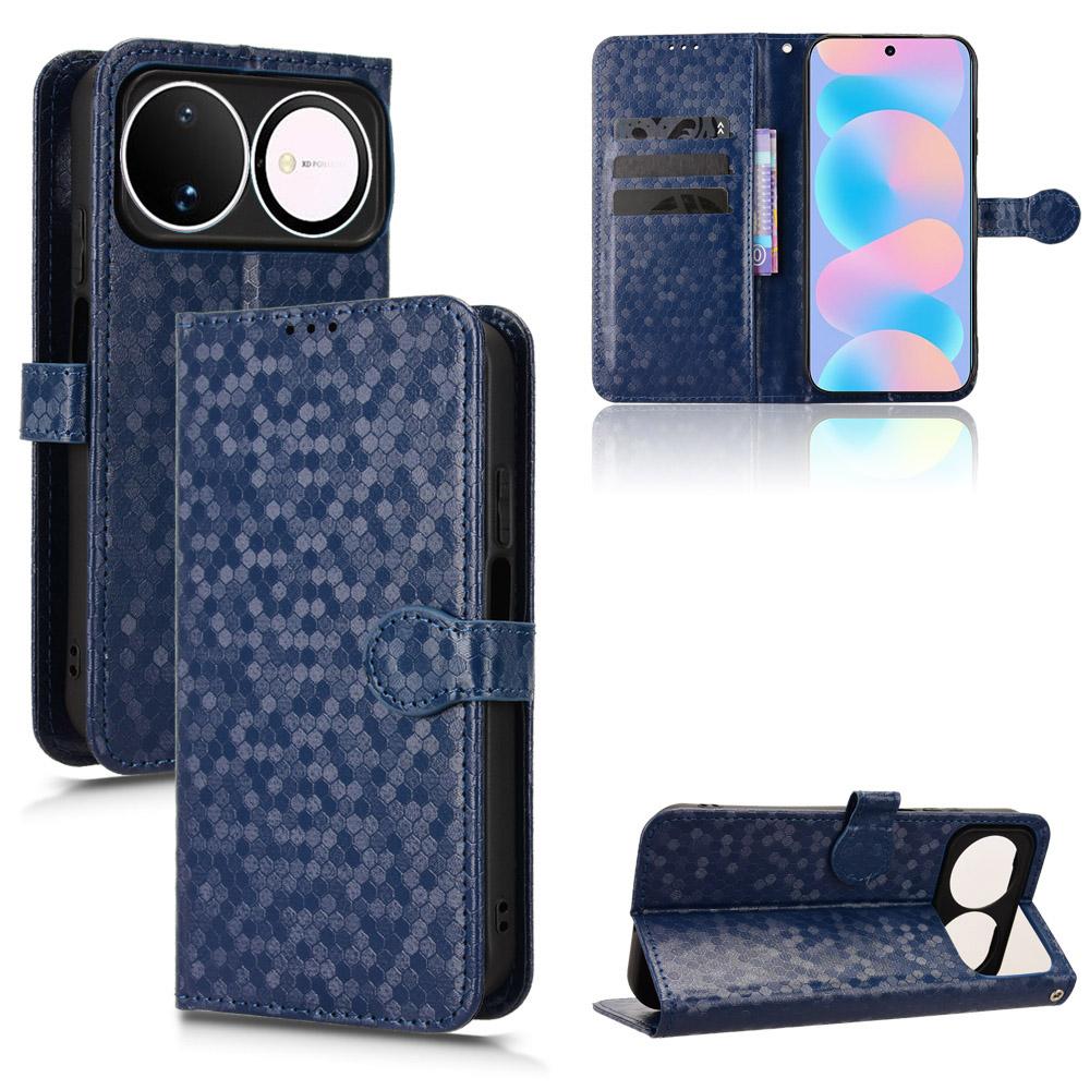 For Huawei nova 16 5G Honeycomb Dot Texture Leather Phone Case - Blue - EDA006474526C