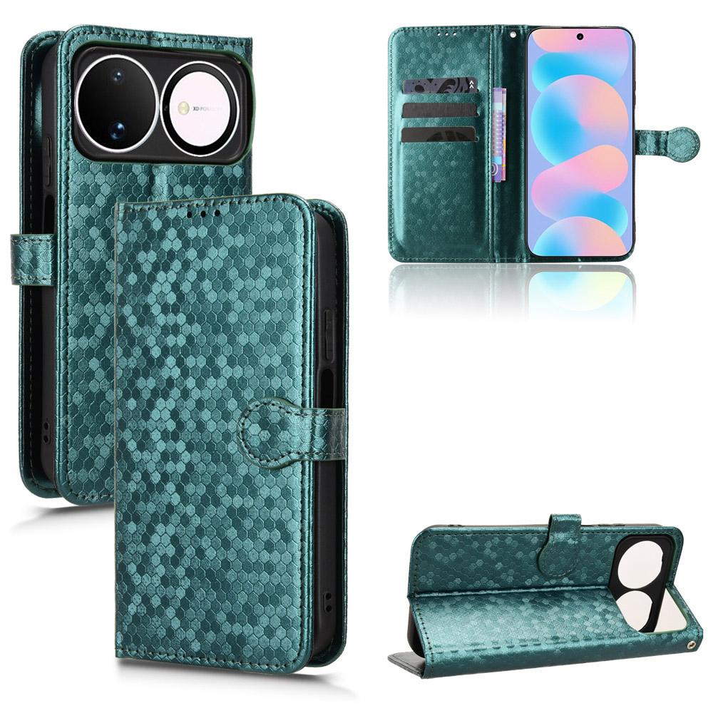 For Huawei nova 16 5G Honeycomb Dot Texture Leather Phone Case - Green - EDA006474526D