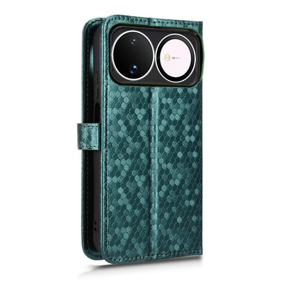 For Huawei nova 16 5G Honeycomb Dot Texture Leather Phone Case - Green - EDA006474526D