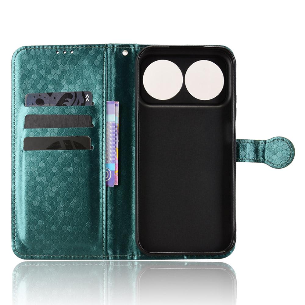 For Huawei nova 16 5G Honeycomb Dot Texture Leather Phone Case - Green - EDA006474526D