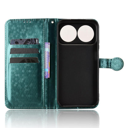 For Huawei nova 16 5G Honeycomb Dot Texture Leather Phone Case - Green - EDA006474526D