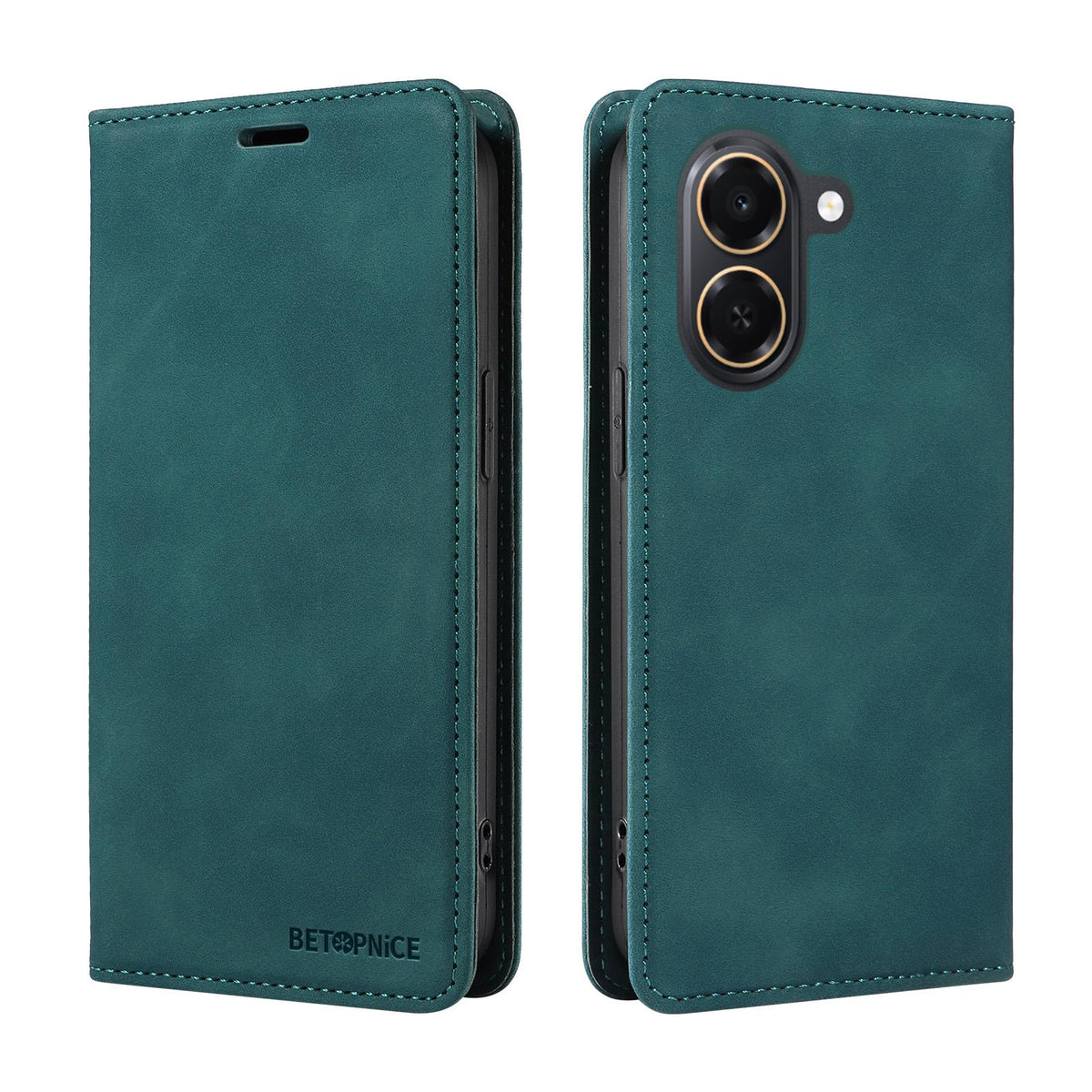 For Honor Play 80 Plus 5G BETOPNICE Suction RFID Anti-theft Leather Phone Case - Green - EDA006478206A