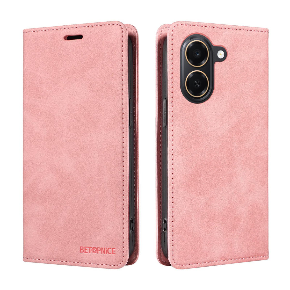 For Honor Play 80 Plus 5G BETOPNICE Suction RFID Anti-theft Leather Phone Case - Pink - EDA006478206E