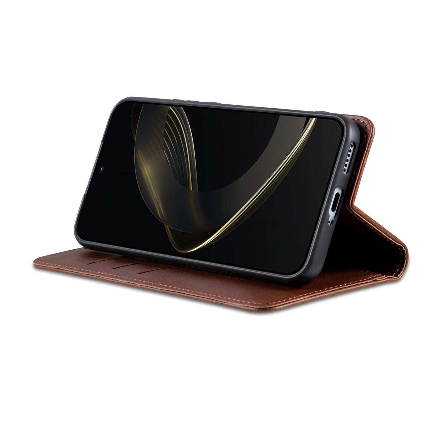For OnePlus Turbo 6/Nord 6 5G AZNS Magnetic Calf Texture Flip Leather Phone Case(Dark Brown)