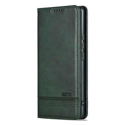 For OnePlus Turbo 6/Nord 6 5G AZNS Magnetic Calf Texture Flip Leather Phone Case(Dark Green)