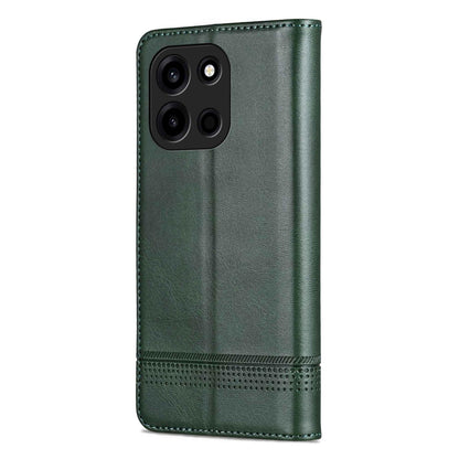 For OnePlus Turbo 6/Nord 6 5G AZNS Magnetic Calf Texture Flip Leather Phone Case(Dark Green)