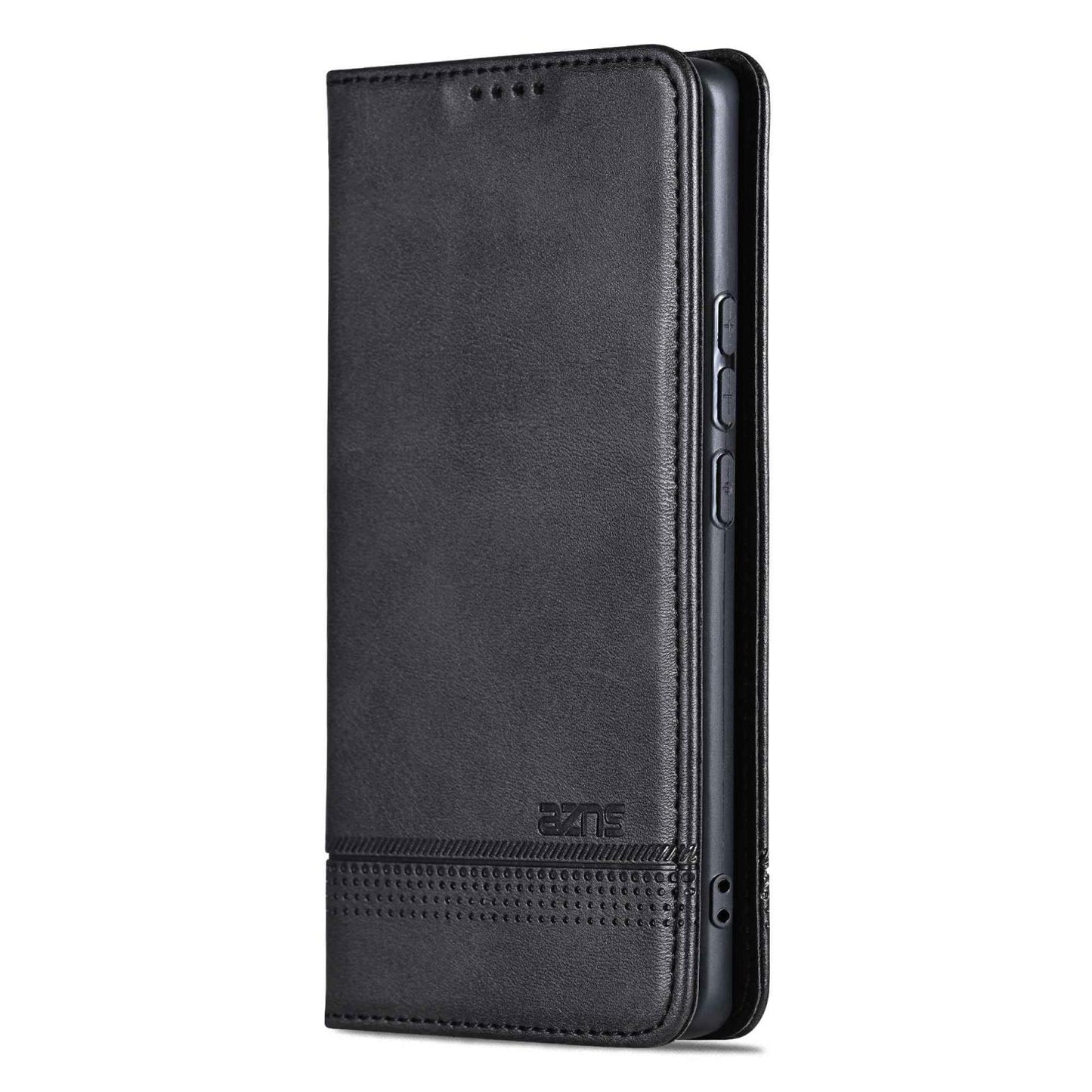 For OnePlus Turbo 6/Nord 6 5G AZNS Magnetic Calf Texture Flip Leather Phone Case(Black)