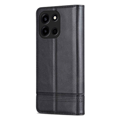 For OnePlus Turbo 6/Nord 6 5G AZNS Magnetic Calf Texture Flip Leather Phone Case(Black)