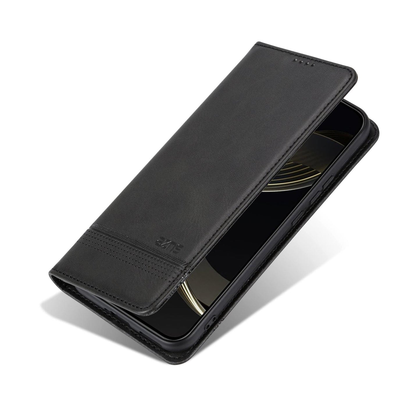 For OnePlus Turbo 6/Nord 6 5G AZNS Magnetic Calf Texture Flip Leather Phone Case(Black)