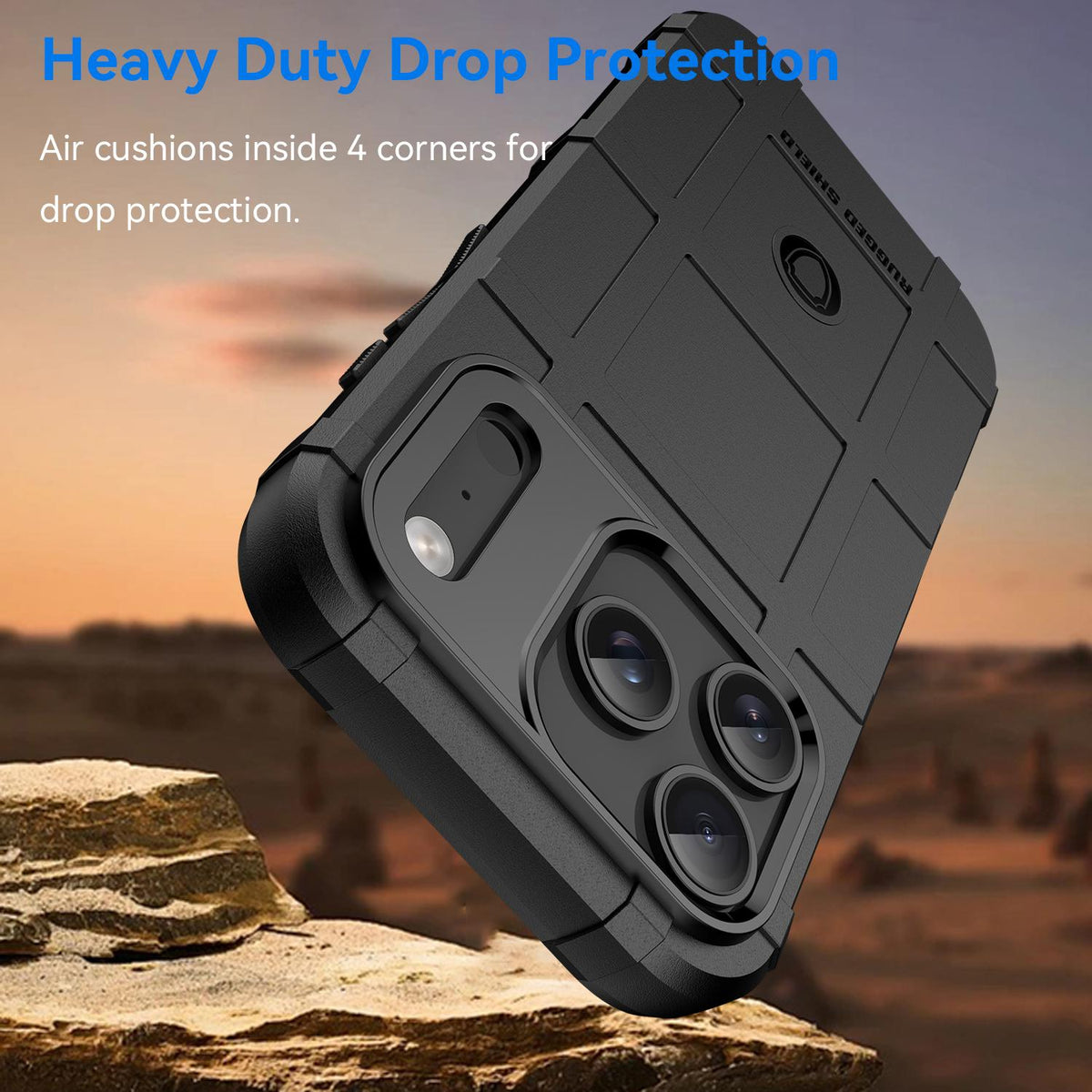 For iPhone 18 Pro Full Coverage Shockproof TPU Phone Case - Black - EDA006555911A