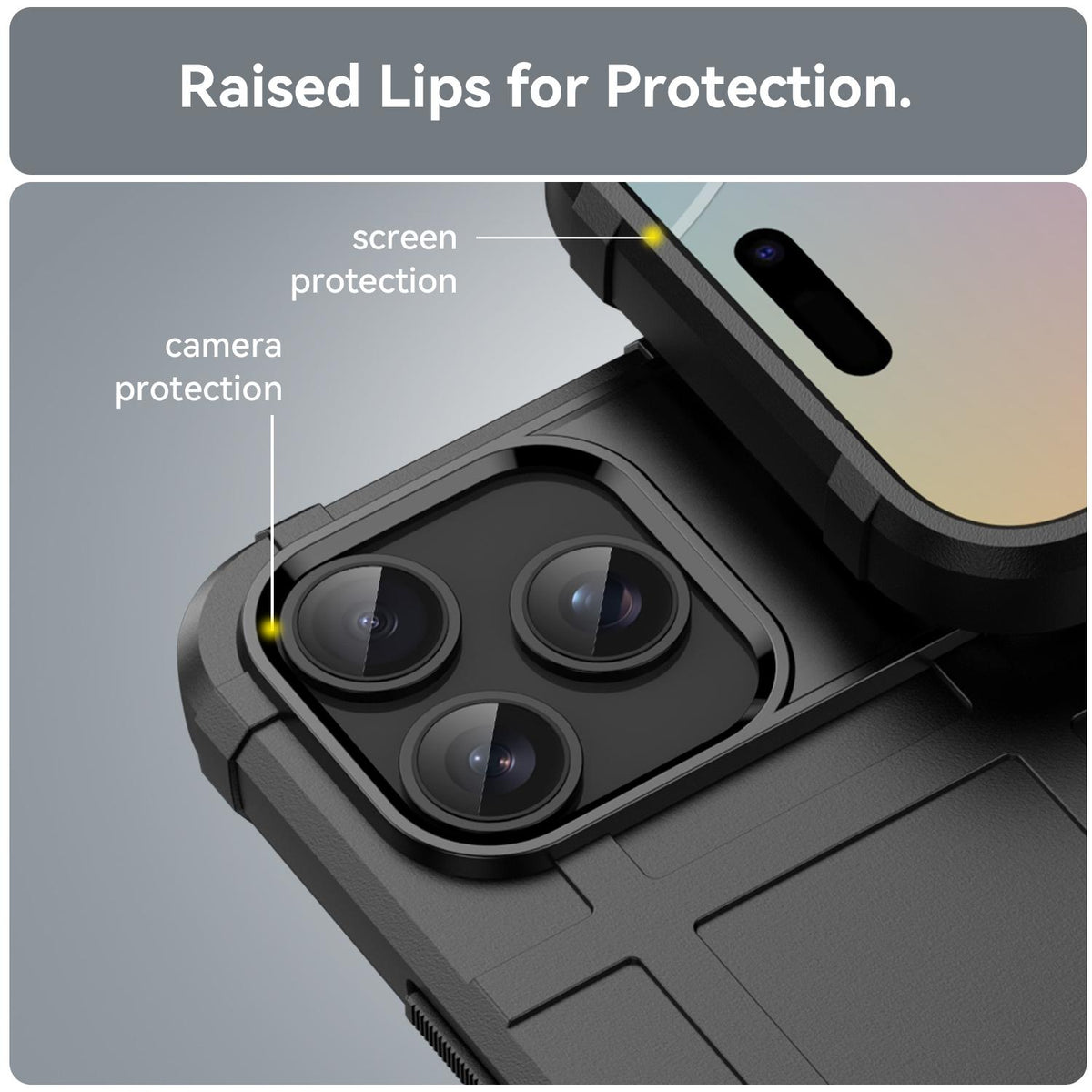For iPhone 18 Pro Full Coverage Shockproof TPU Phone Case - Black - EDA006555911A