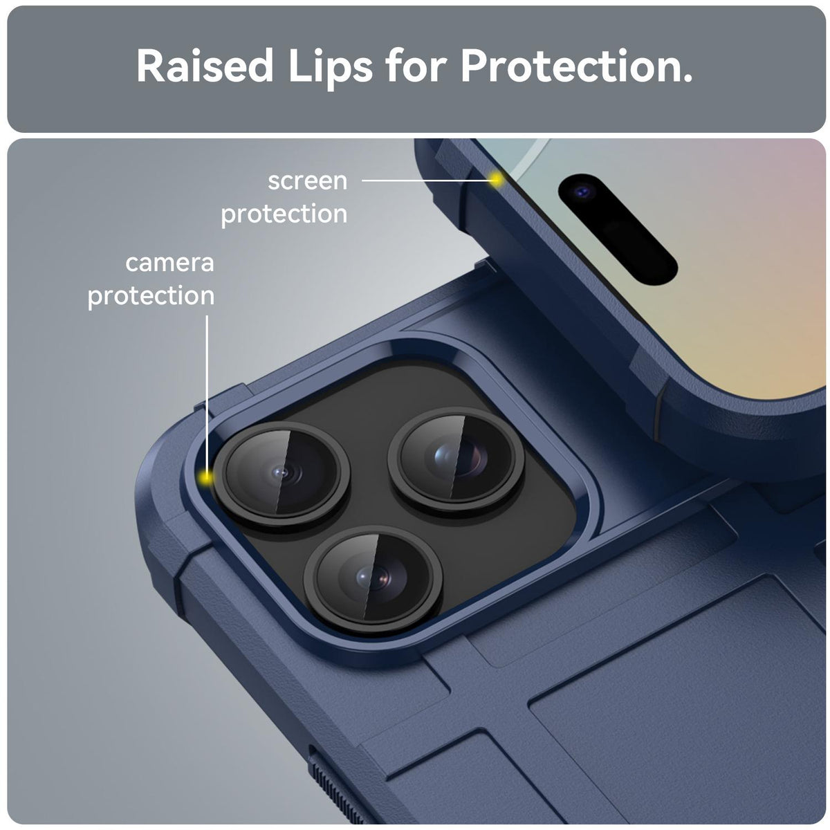 For iPhone 18 Pro Full Coverage Shockproof TPU Phone Case - Blue - EDA006555911B