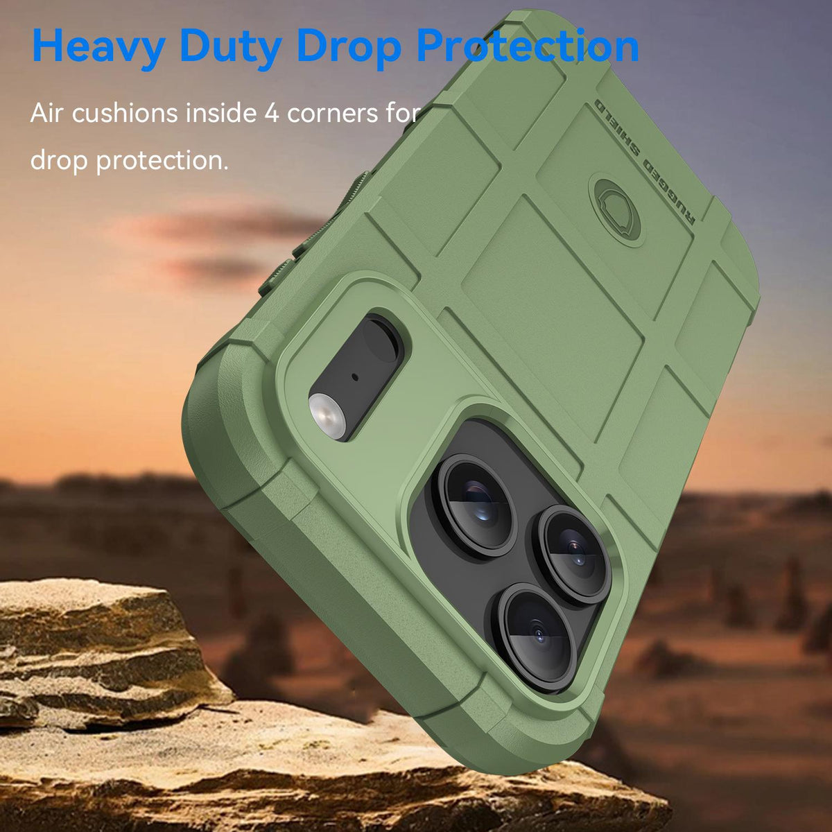 For iPhone 18 Pro Full Coverage Shockproof TPU Phone Case - Green - EDA006555911C