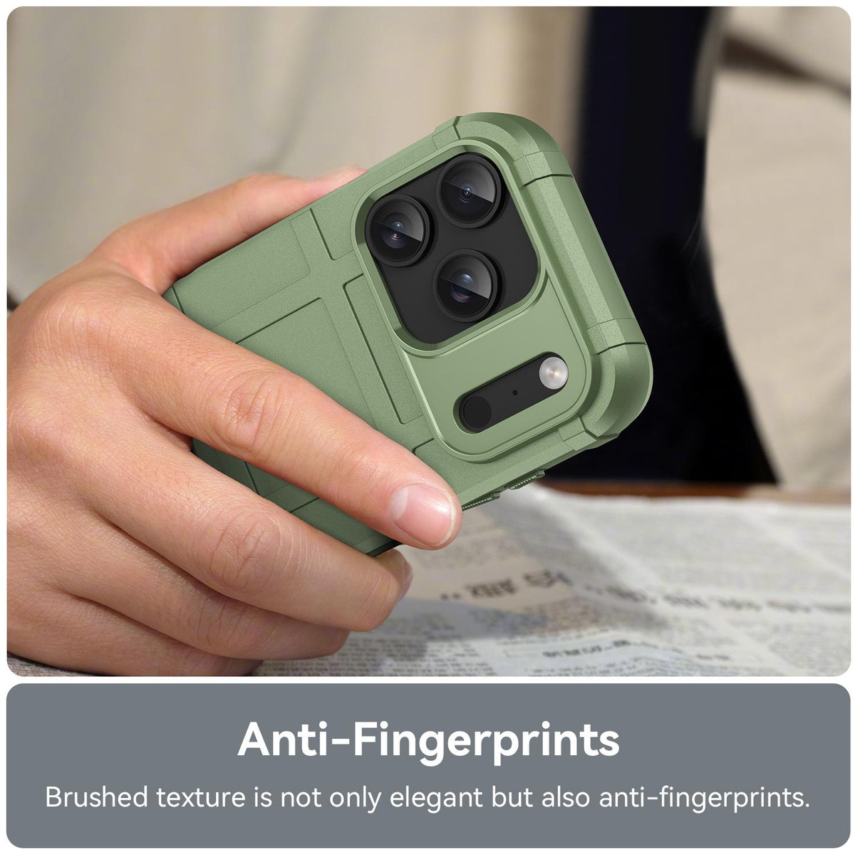 For iPhone 18 Pro Full Coverage Shockproof TPU Phone Case - Green - EDA006555911C