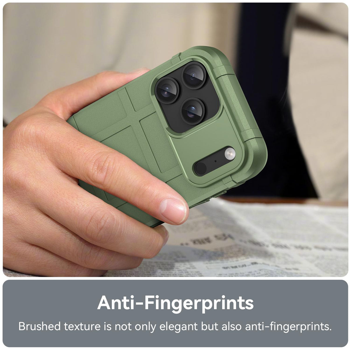 For iPhone 18 Pro Max Full Coverage Shockproof TPU Phone Case - Green - EDA006555912C