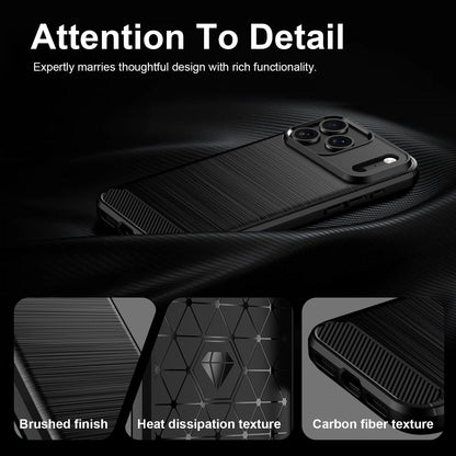 For iPhone 18 Pro Max Brushed Texture Carbon Fiber TPU Phone Case - Black - EDA006556212C