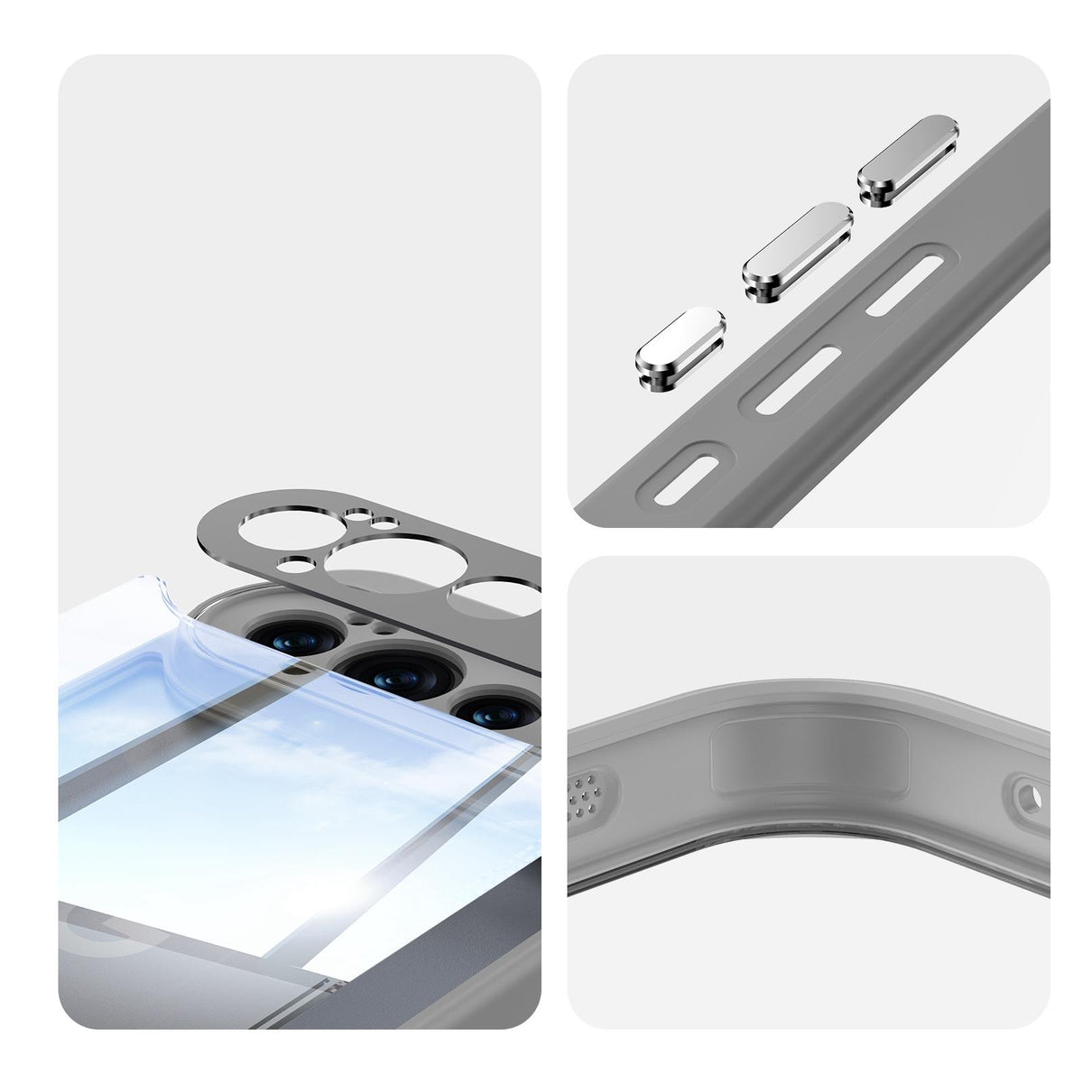 For Google Pixel 11 Acrylic Hybrid TPU Armor Shockproof Phone Case - Grey - EDA006560606D