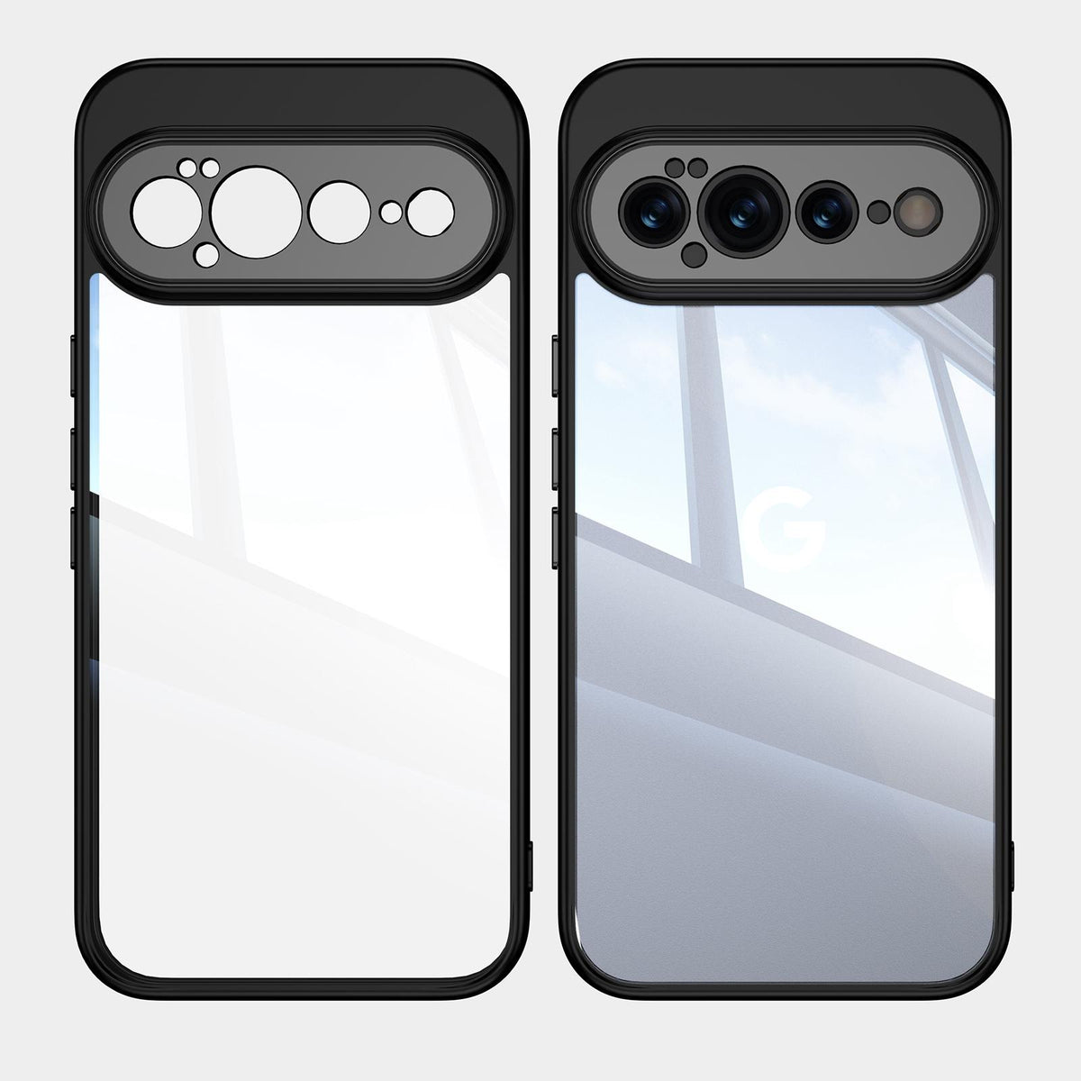 For Google Pixel 11 Pro Acrylic Hybrid TPU Armor Shockproof Phone Case - Black - EDA006560607A