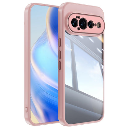 For Google Pixel 11 Pro Acrylic Hybrid TPU Armor Shockproof Phone Case - Pink - EDA006560607C