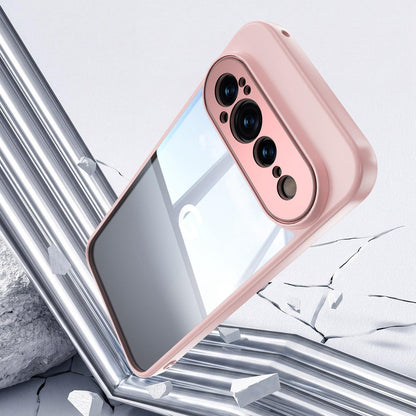 For Google Pixel 11 Pro Acrylic Hybrid TPU Armor Shockproof Phone Case - Pink - EDA006560607C