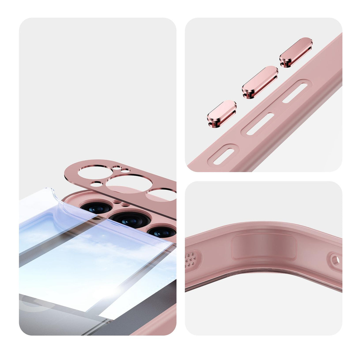 For Google Pixel 11 Pro Acrylic Hybrid TPU Armor Shockproof Phone Case - Pink - EDA006560607C