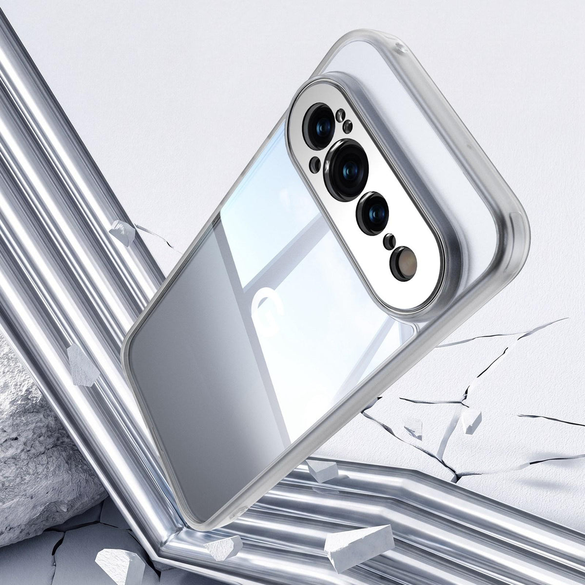 For Google Pixel 11 Pro Acrylic Hybrid TPU Armor Shockproof Phone Case - Transparent - EDA006560607G