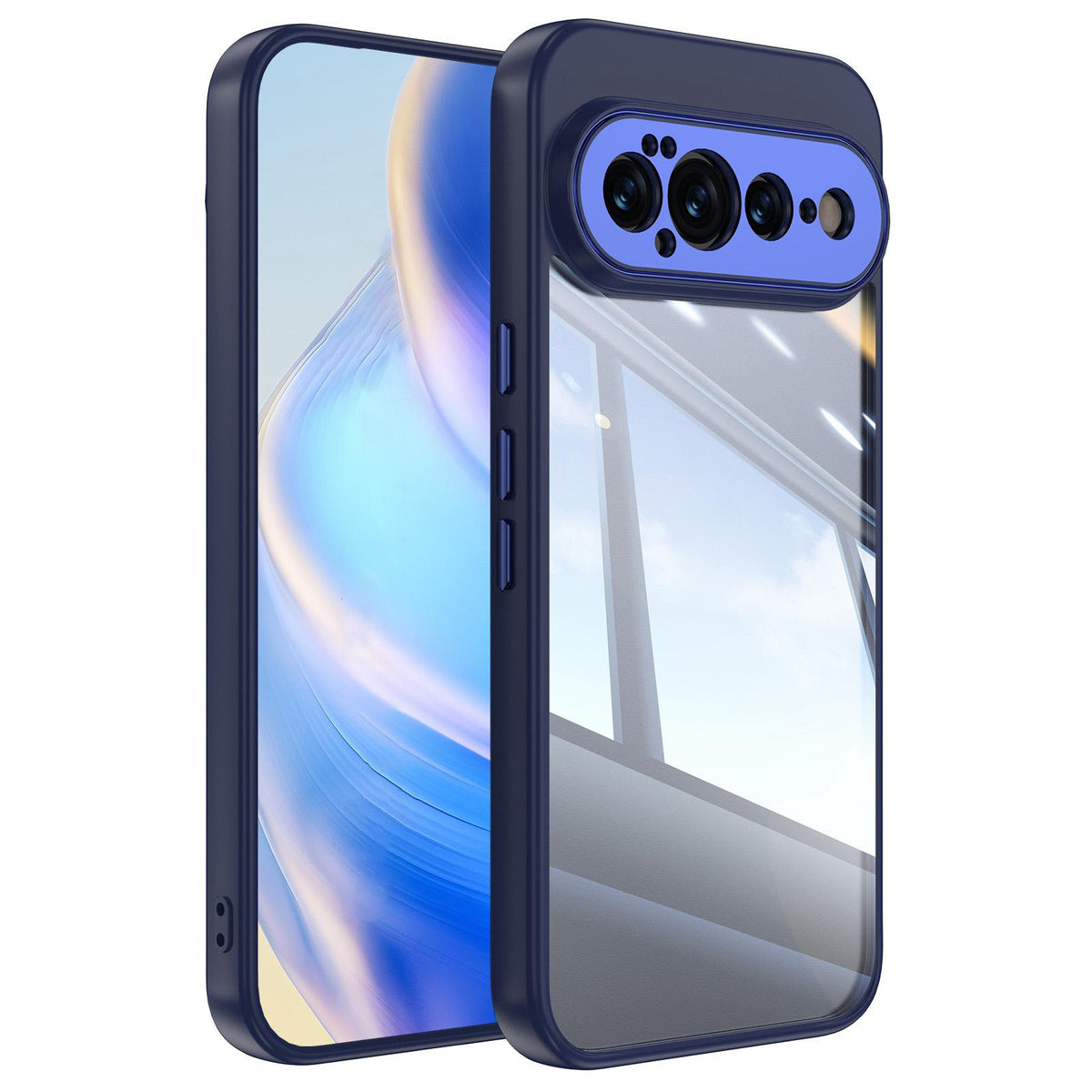 For Google Pixel 11 Pro XL Acrylic Hybrid TPU Armor Shockproof Phone Case - Blue - EDA006560608E