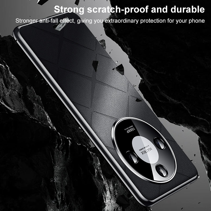 For Honor X80 Pro Max 5G Plain Leather PC Phone Case - Black - EDA006560919A