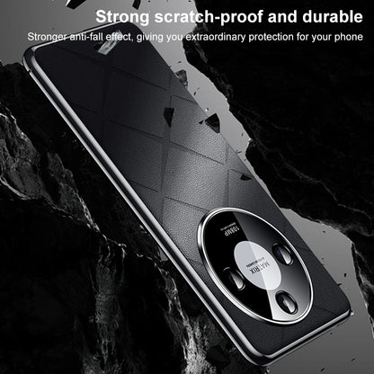 For Honor X80 Pro Max 5G Plain Leather PC Phone Case - Black - EDA006560919A