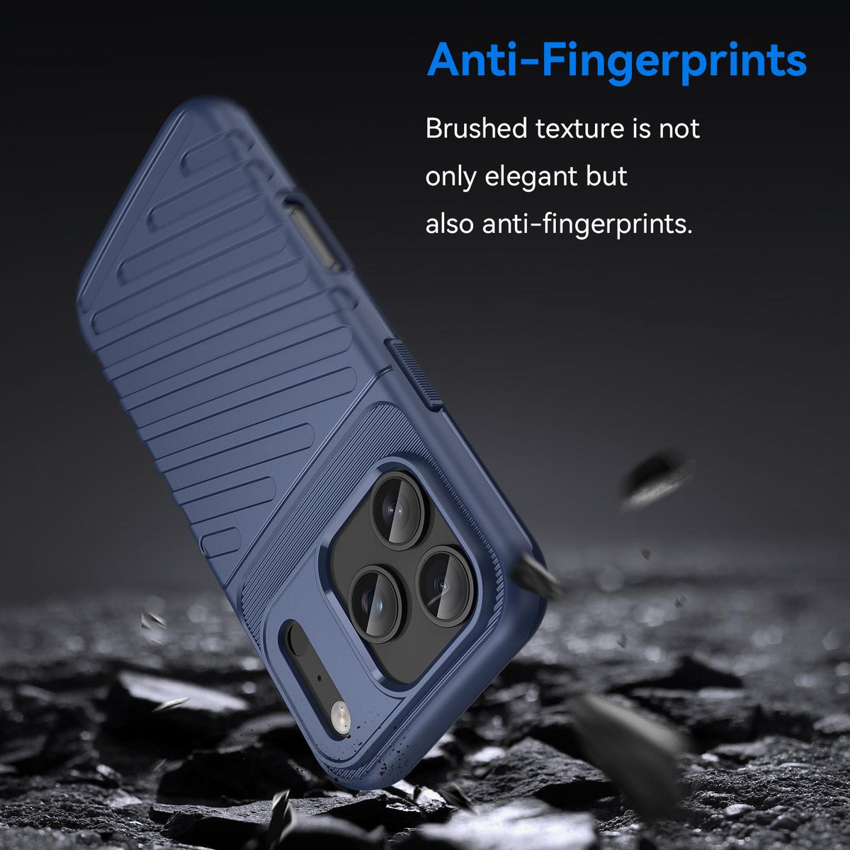For iPhone 18 Pro Thunderbolt Shockproof Soft TPU Phone Case - Blue - EDA006566111A