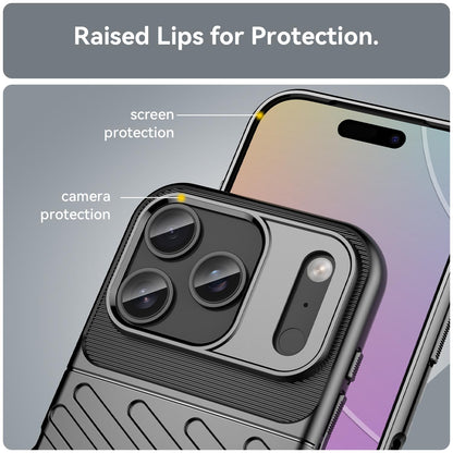 For iPhone 18 Pro Thunderbolt Shockproof Soft TPU Phone Case - Black - EDA006566111B