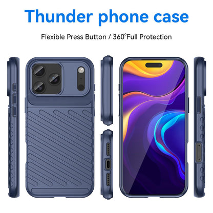 For iPhone 18 Pro Max Thunderbolt Shockproof Soft TPU Phone Case - Blue - EDA006566112A