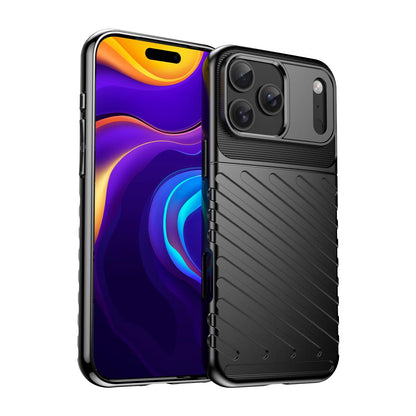 For iPhone 18 Pro Max Thunderbolt Shockproof Soft TPU Phone Case - Black - EDA006566112B