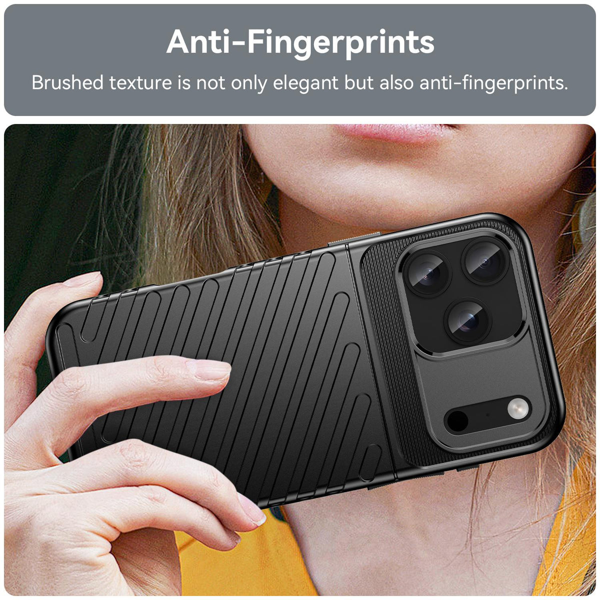 For iPhone 18 Pro Max Thunderbolt Shockproof Soft TPU Phone Case - Black - EDA006566112B