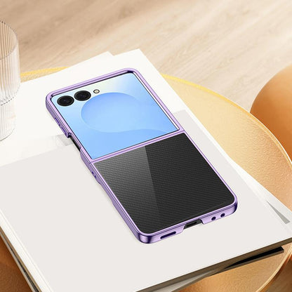 For Galaxy Z Flip8 5G 6D Electroplating PC Shockproof Phone Case - Purple - EDA006571205A