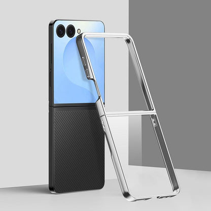 For Galaxy Z Flip8 5G 6D Electroplating PC Shockproof Phone Case - Silver - EDA006571205C