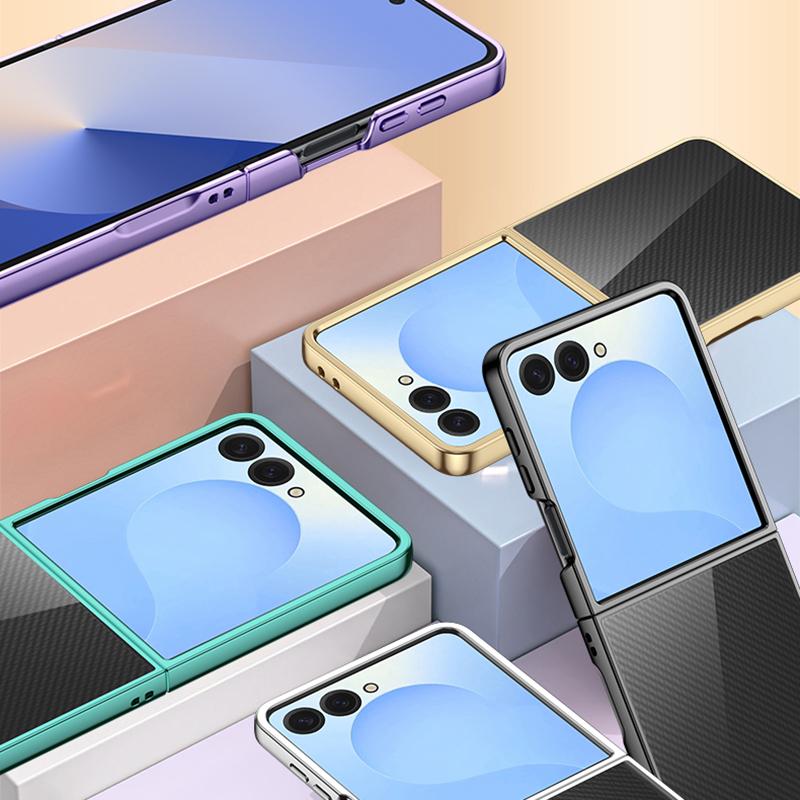 For Galaxy Z Flip8 5G 6D Electroplating PC Shockproof Phone Case - Silver - EDA006571205C