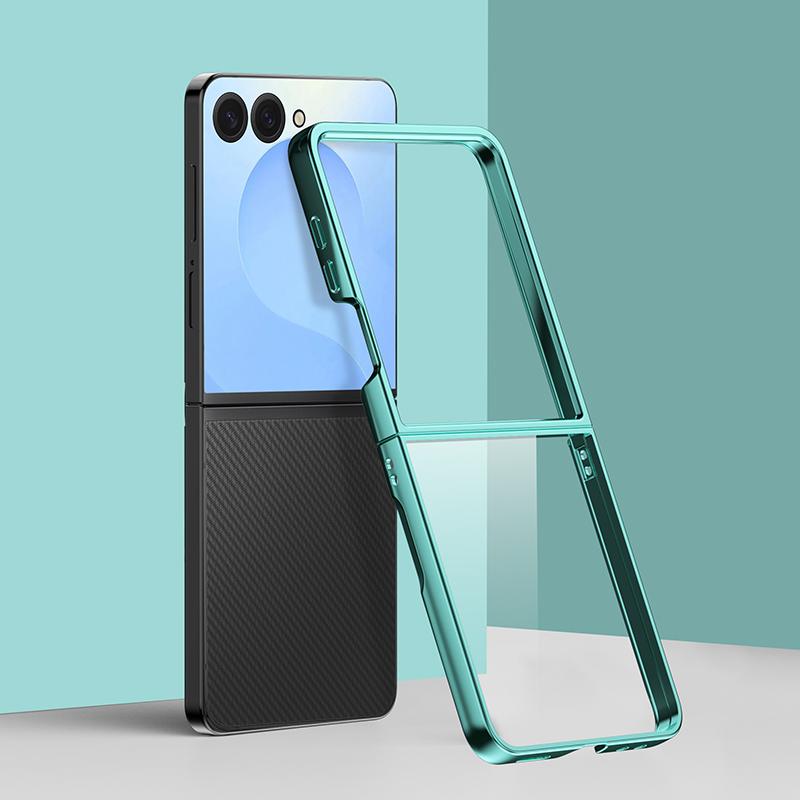 For Galaxy Z Flip8 5G 6D Electroplating PC Shockproof Phone Case - Green - EDA006571205E