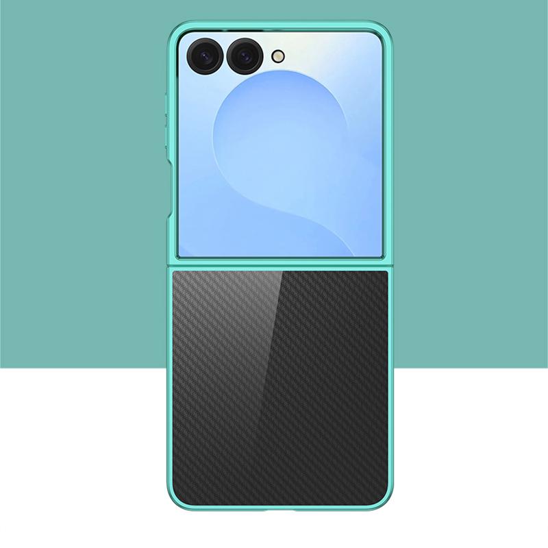 For Galaxy Z Flip8 5G 6D Electroplating PC Shockproof Phone Case - Green - EDA006571205E